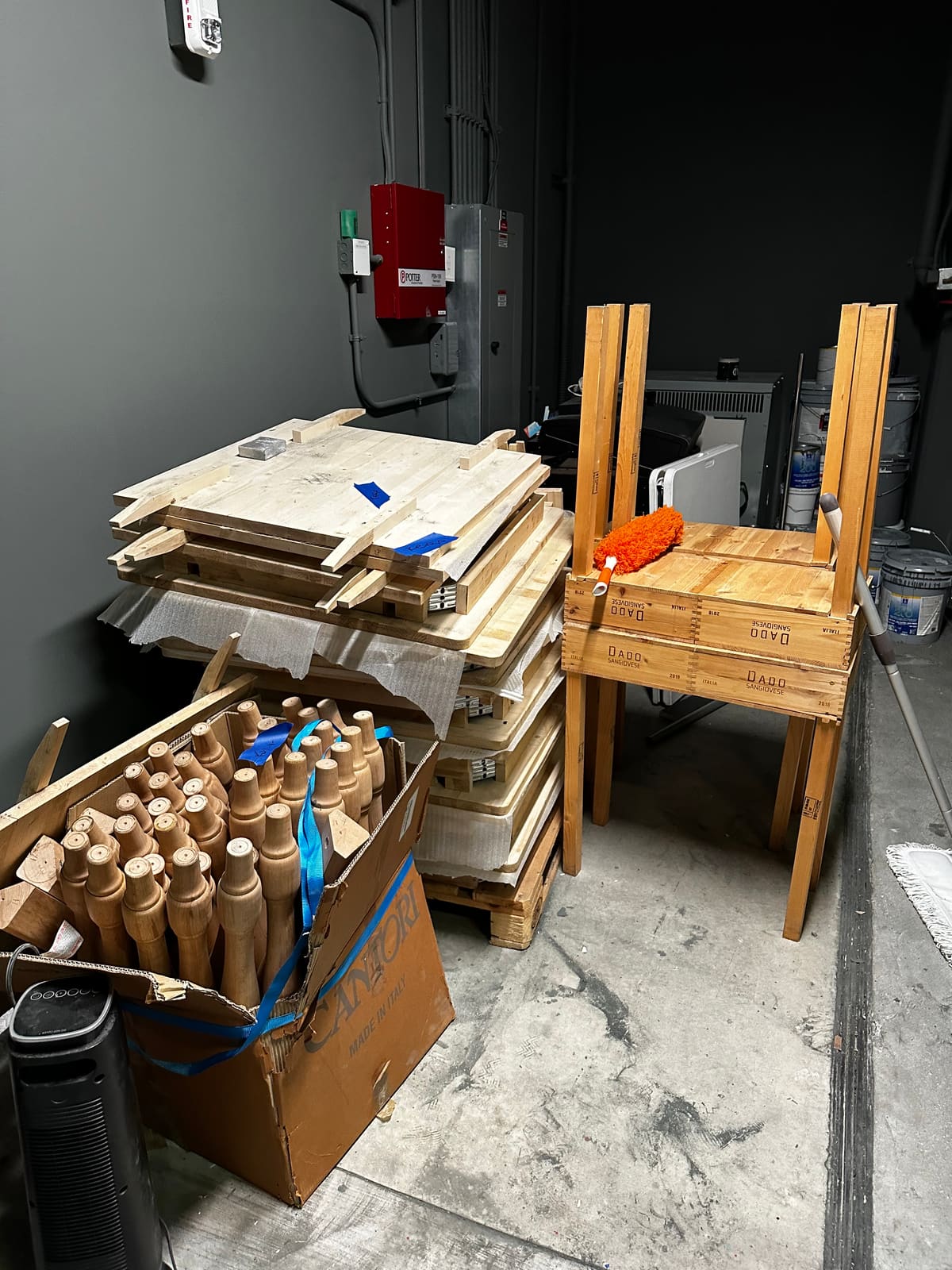 Furniture broken down and staged for loading during a residential cleanout by N. Georgia Junk