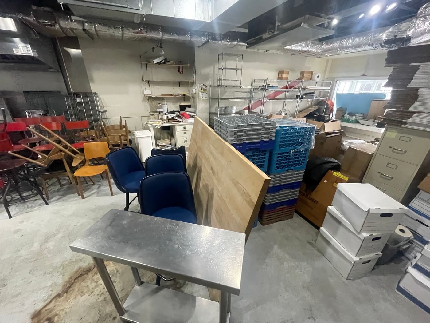 Restaurant Dining & Storage Cleanout in Atlanta, GA before N. Georgia Junk cleared it
